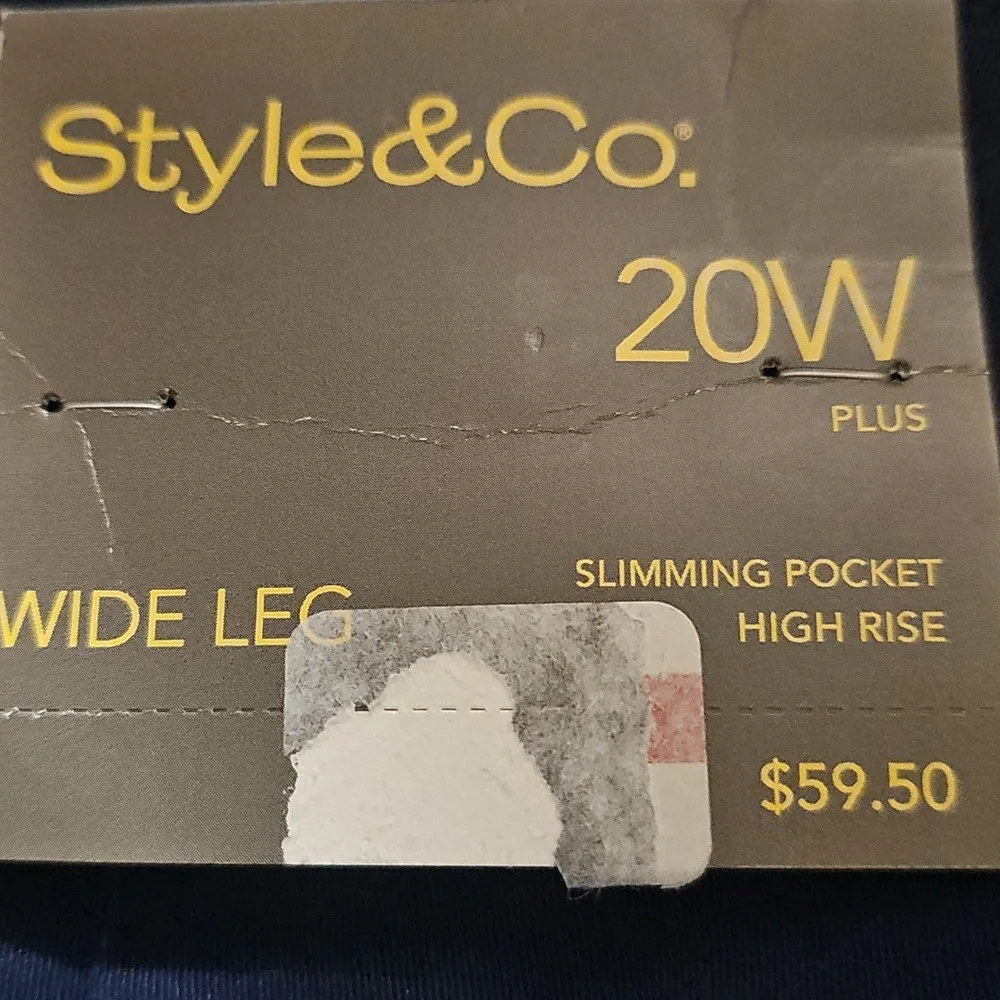 Style & Co Pants Womens Plus Size High Rise Wide Leg Casual Trouser NWT